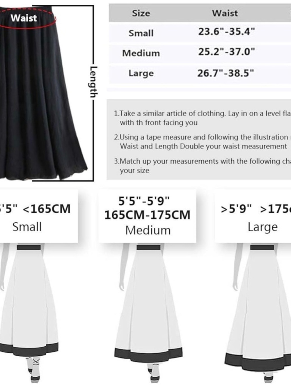Bohemian Style Elastic Waist Band Cotton Linen Long Maxi Skirt Dress S - Picture 3 of 6